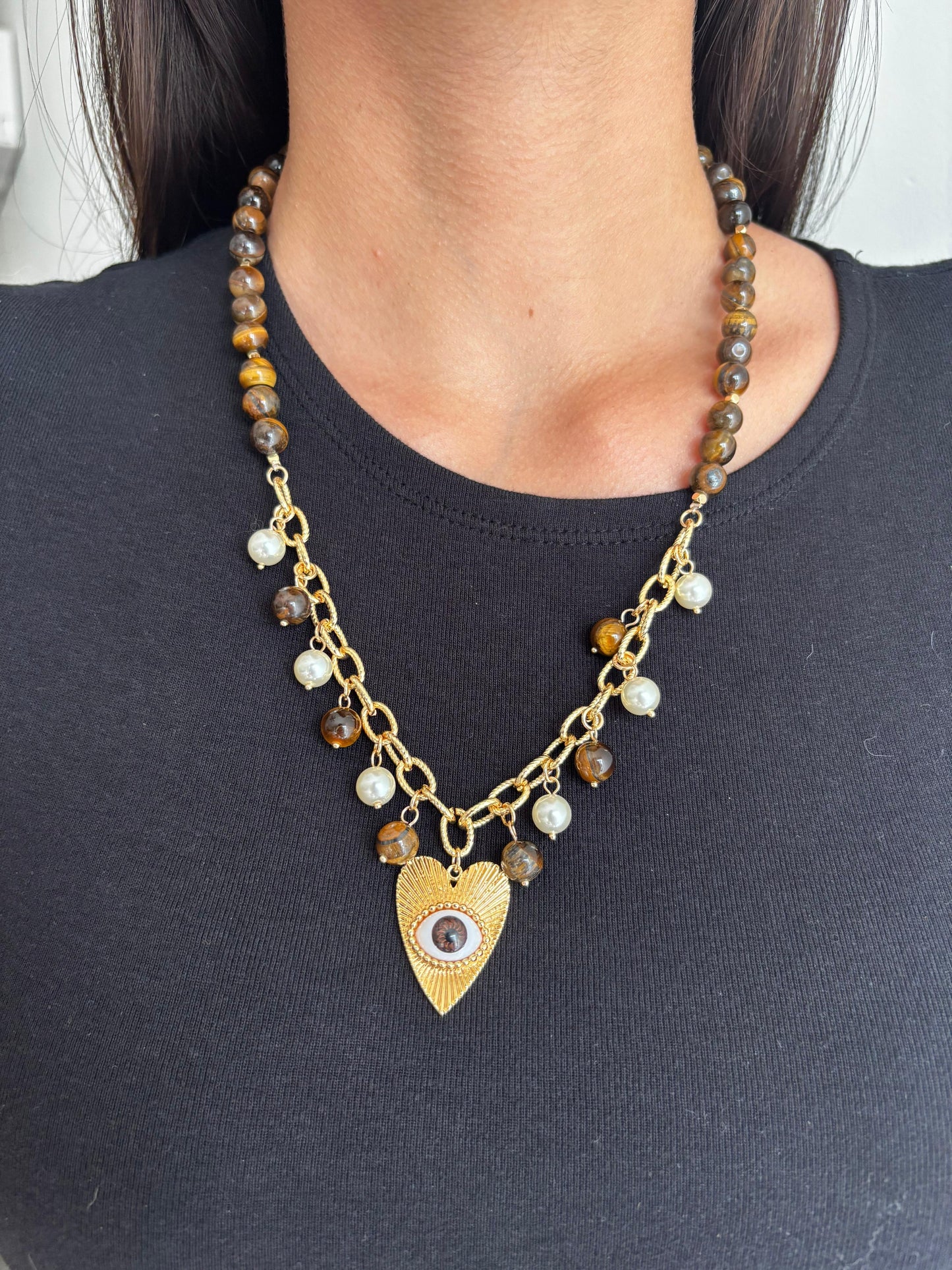 Collar ojo tigre P•U