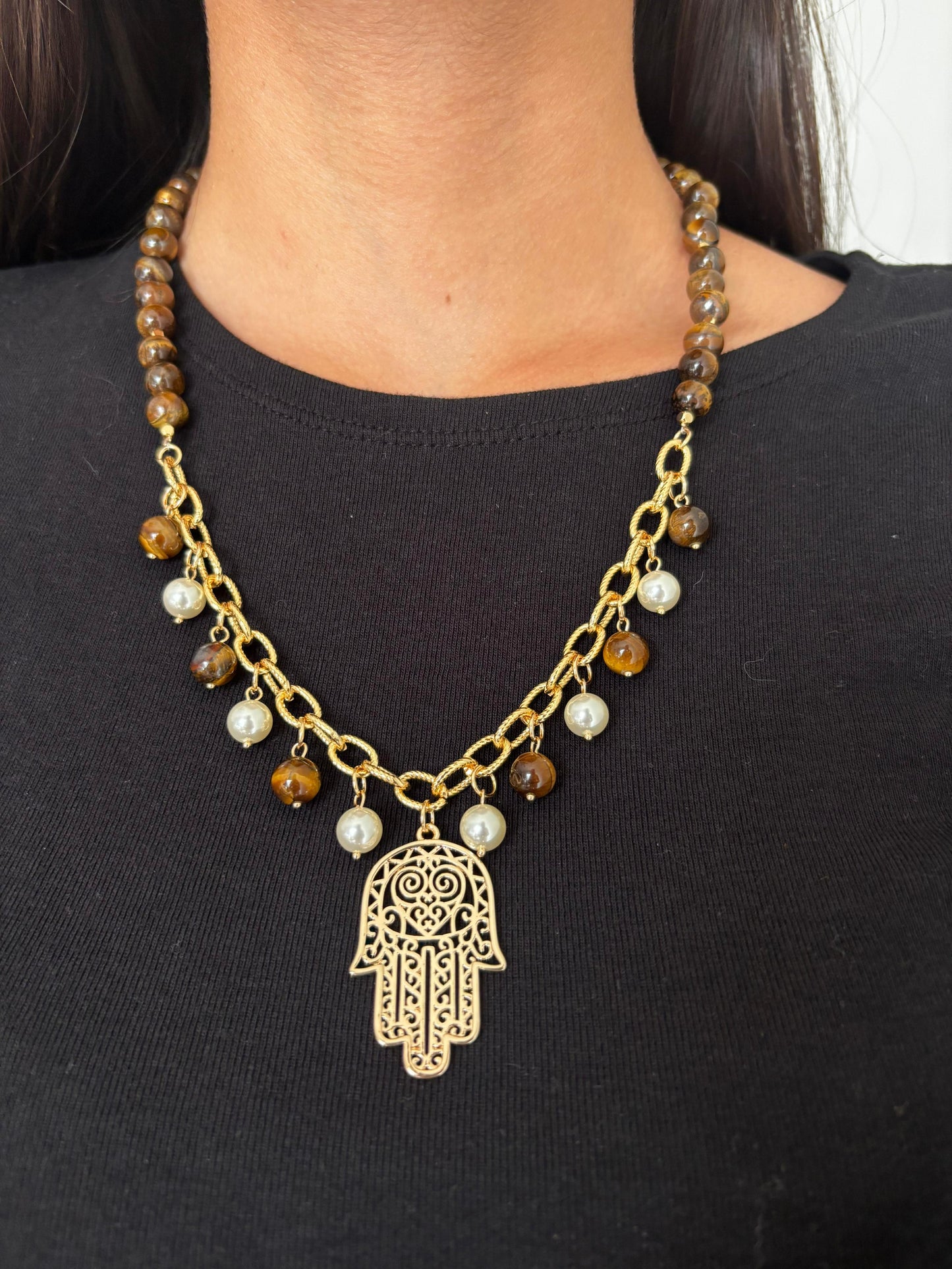 Collar ojo tigre P•U